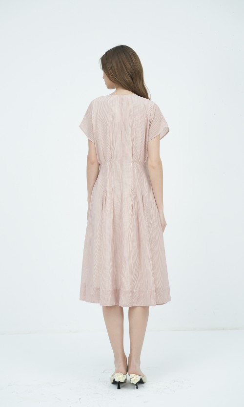 SIXDO G-Stripe Orange Dress for Women